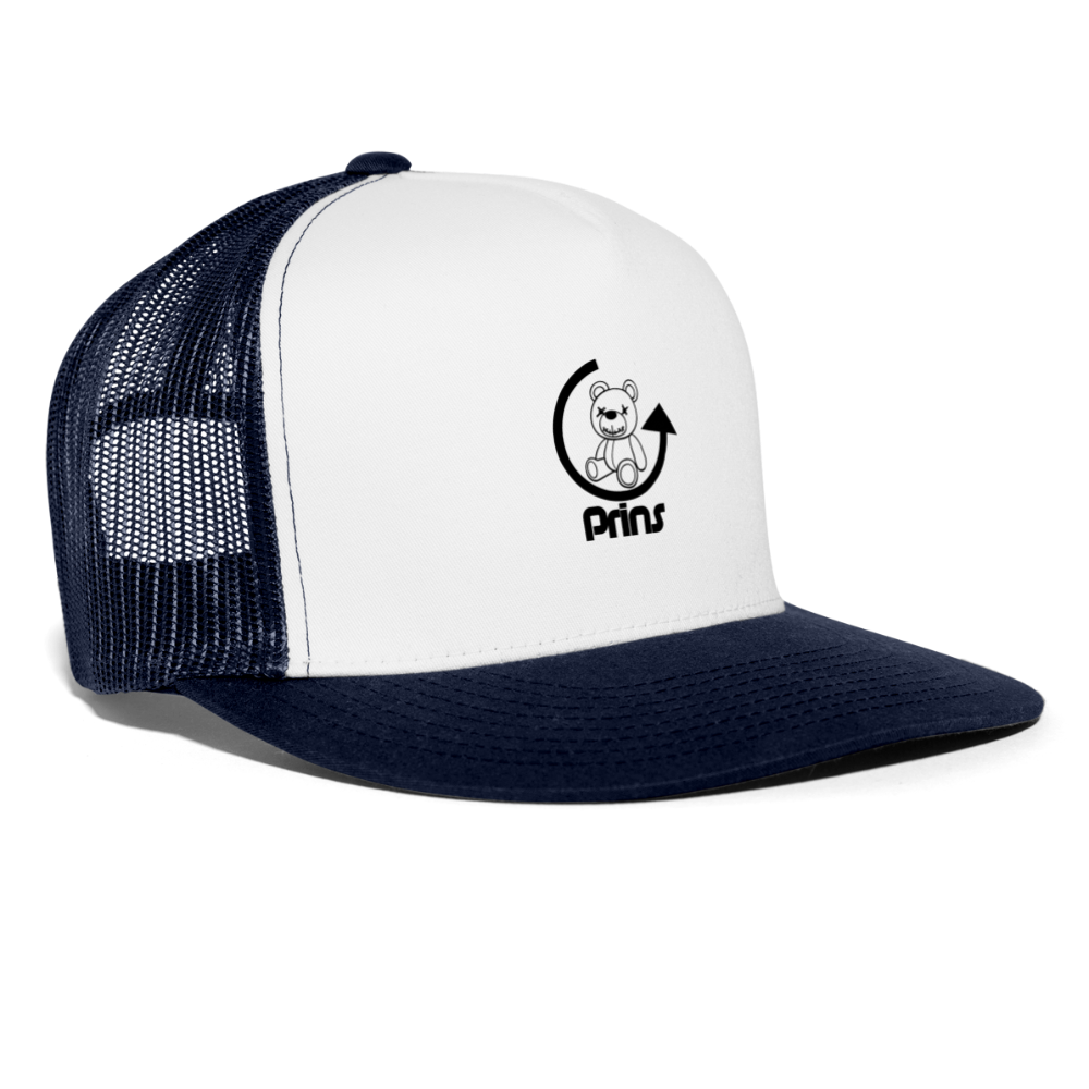 Gorra de camionero - blanco/azul marino