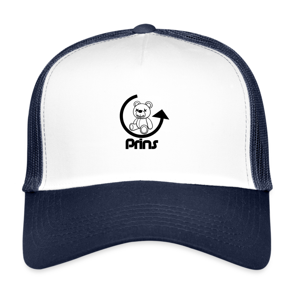 Gorra de camionero - blanco/azul marino