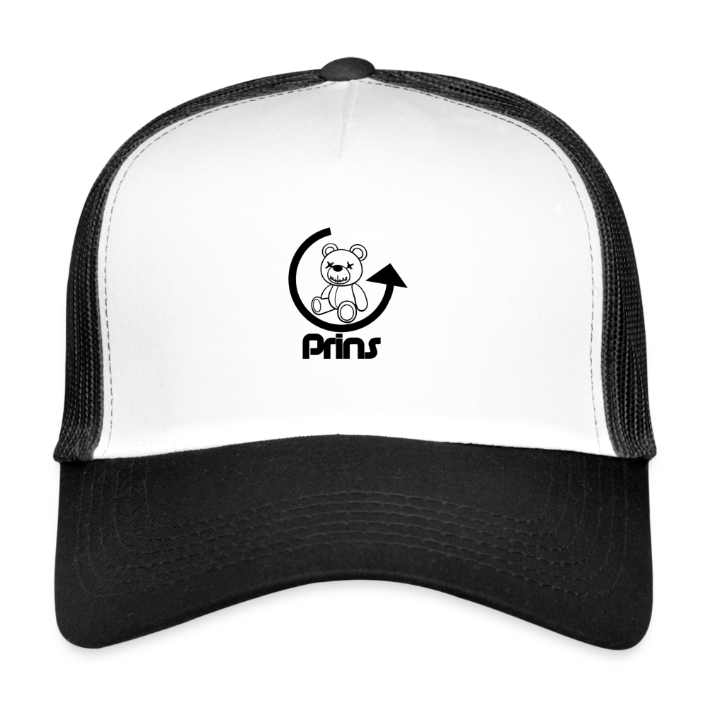 Gorra de camionero - blanca/negro