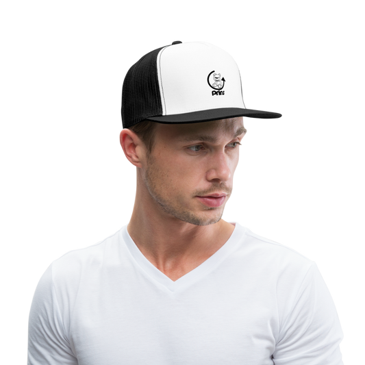 Gorra de camionero - blanca/negro